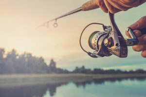 Image of a person fishing.